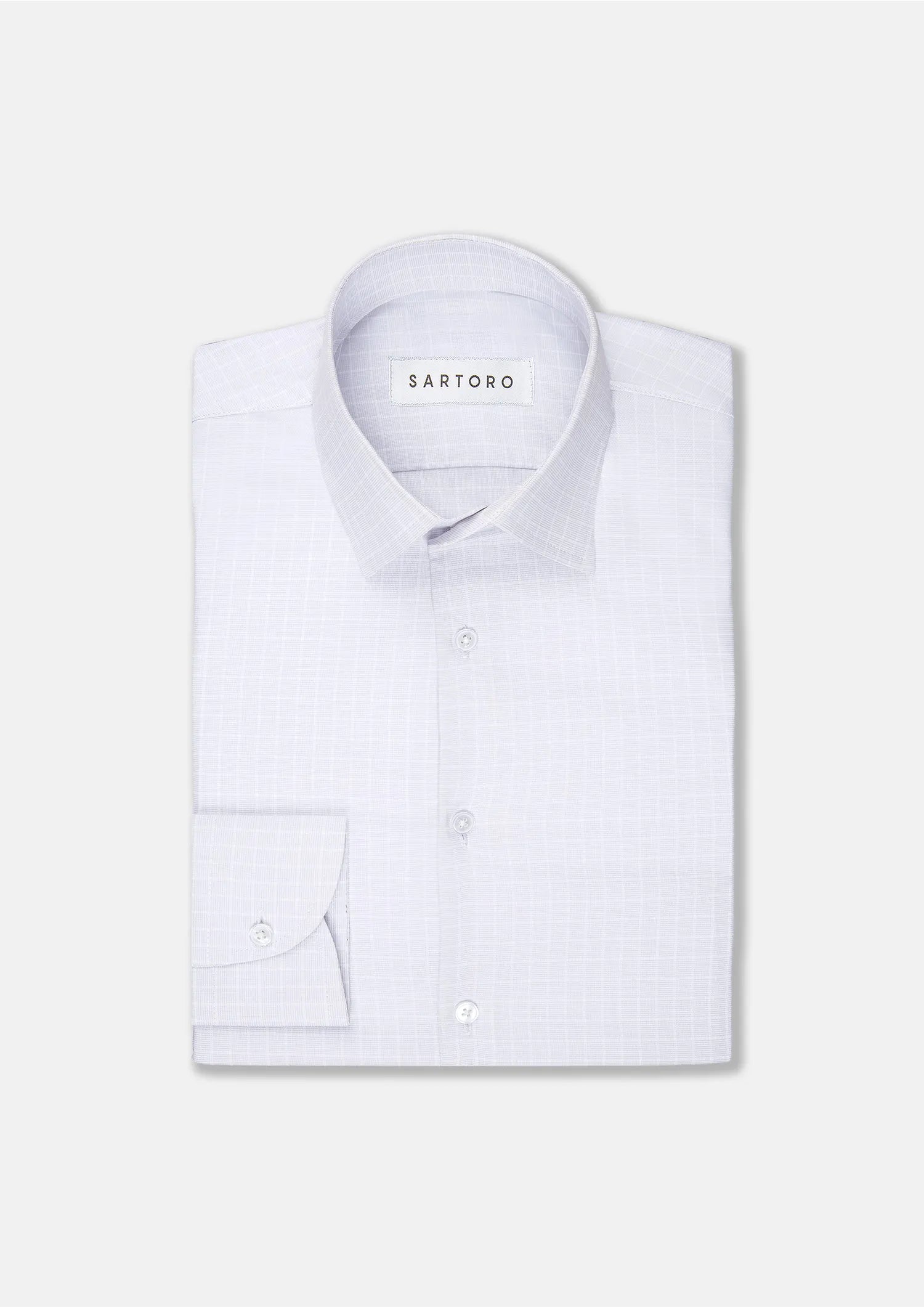 Pale Grey Grid Shirt