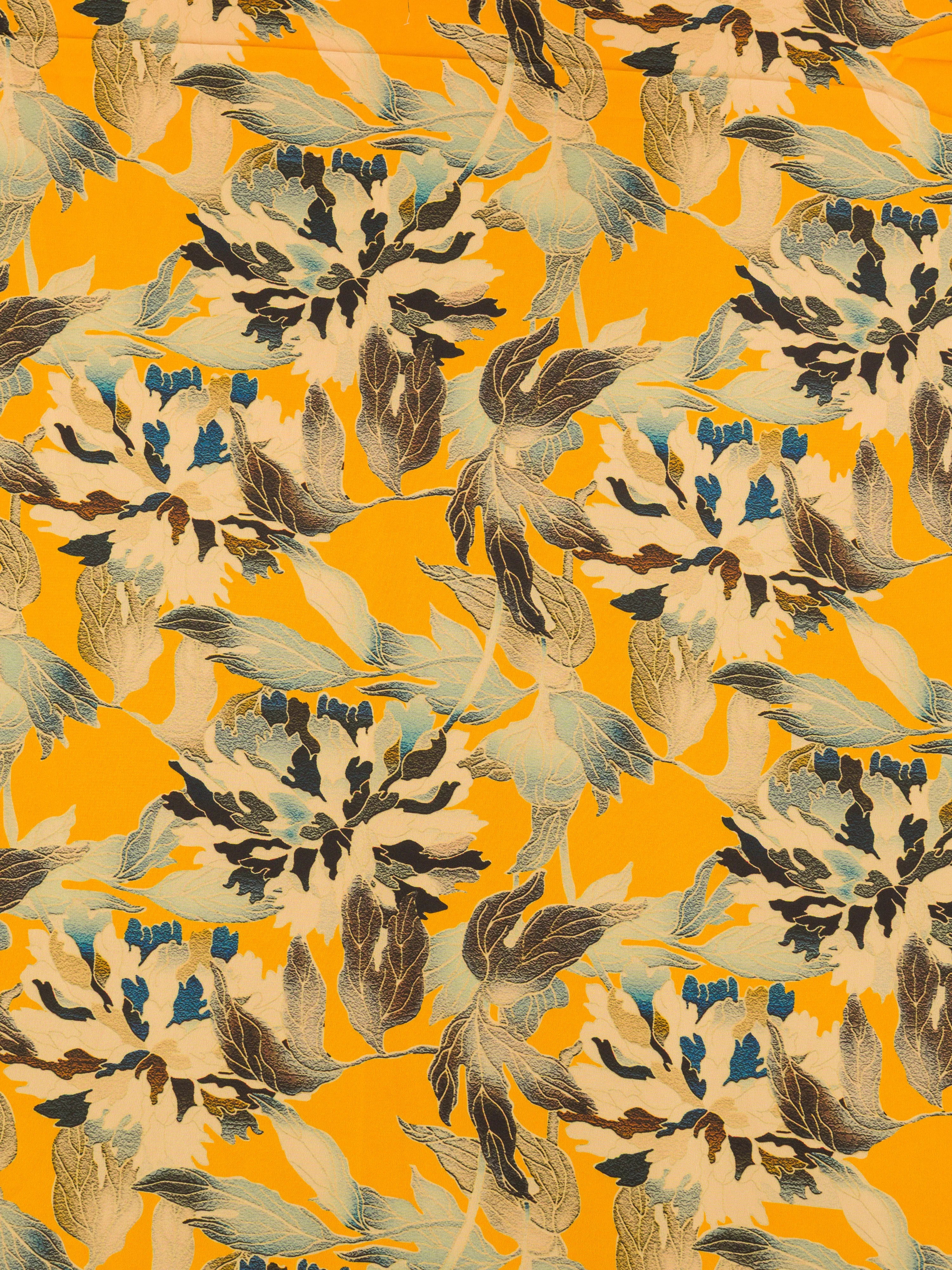 Marigold Bloom Silk Shirt - fabric close-up175