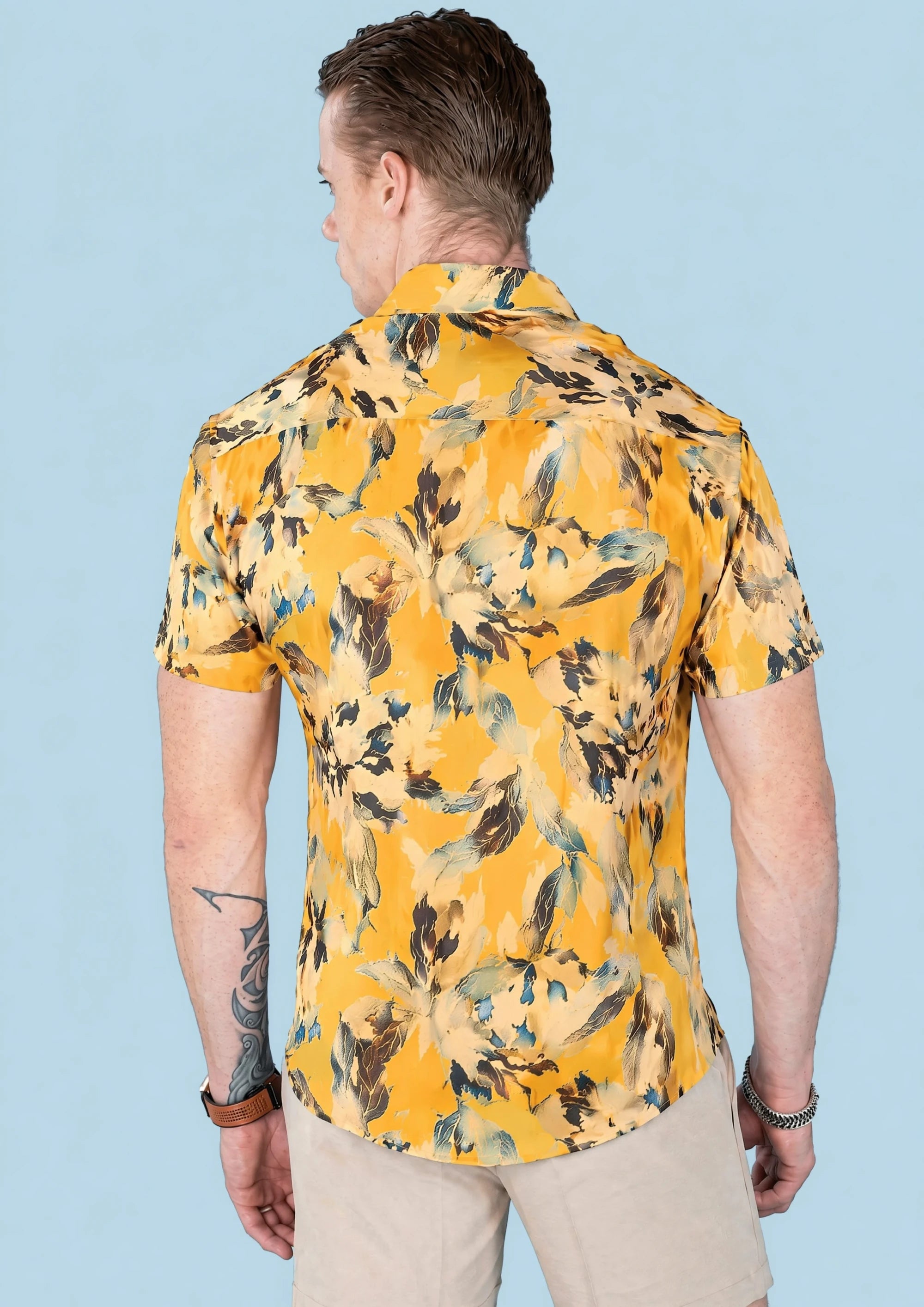 Marigold Bloom Silk Shirt653