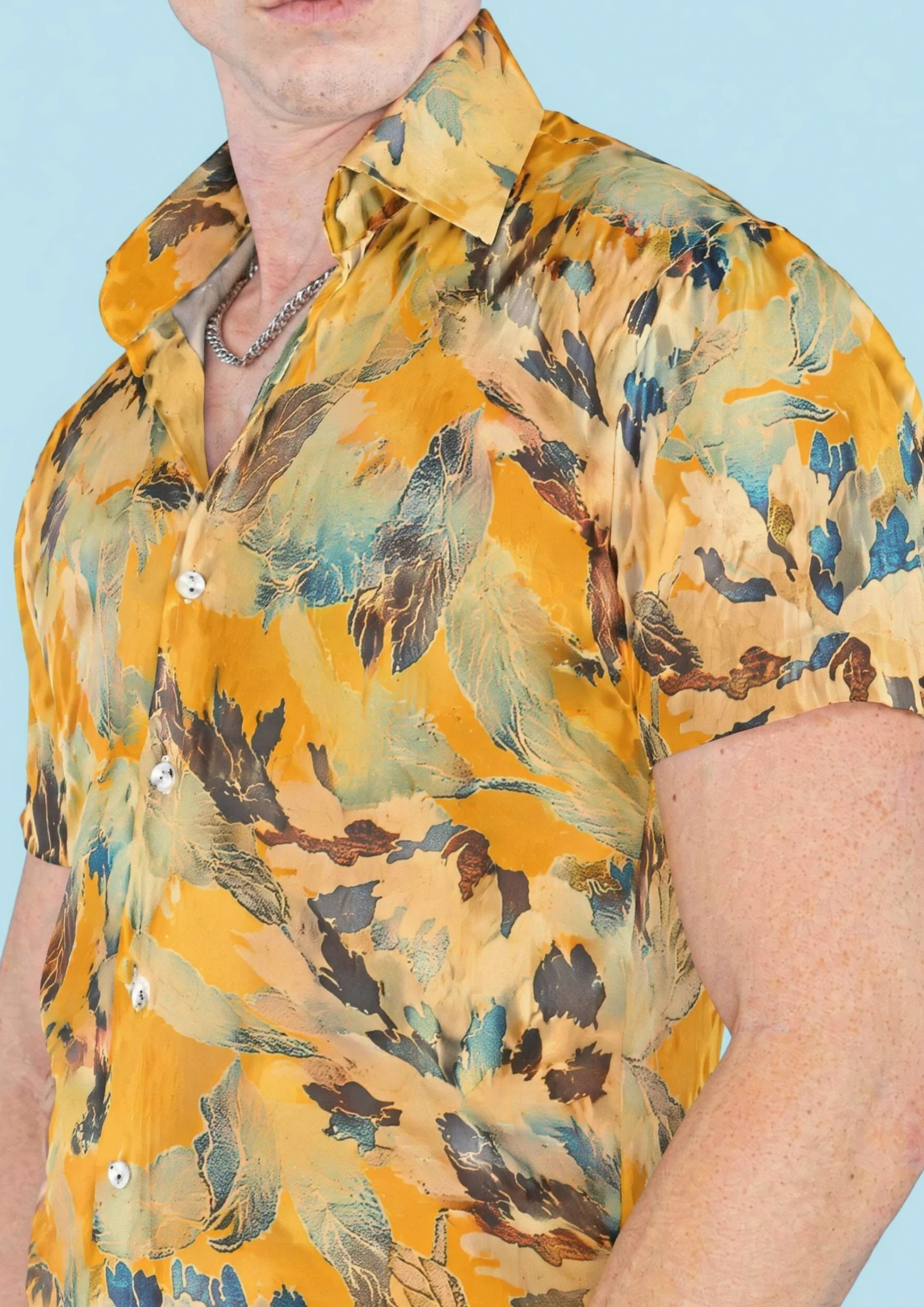 Marigold Bloom Silk Shirt309