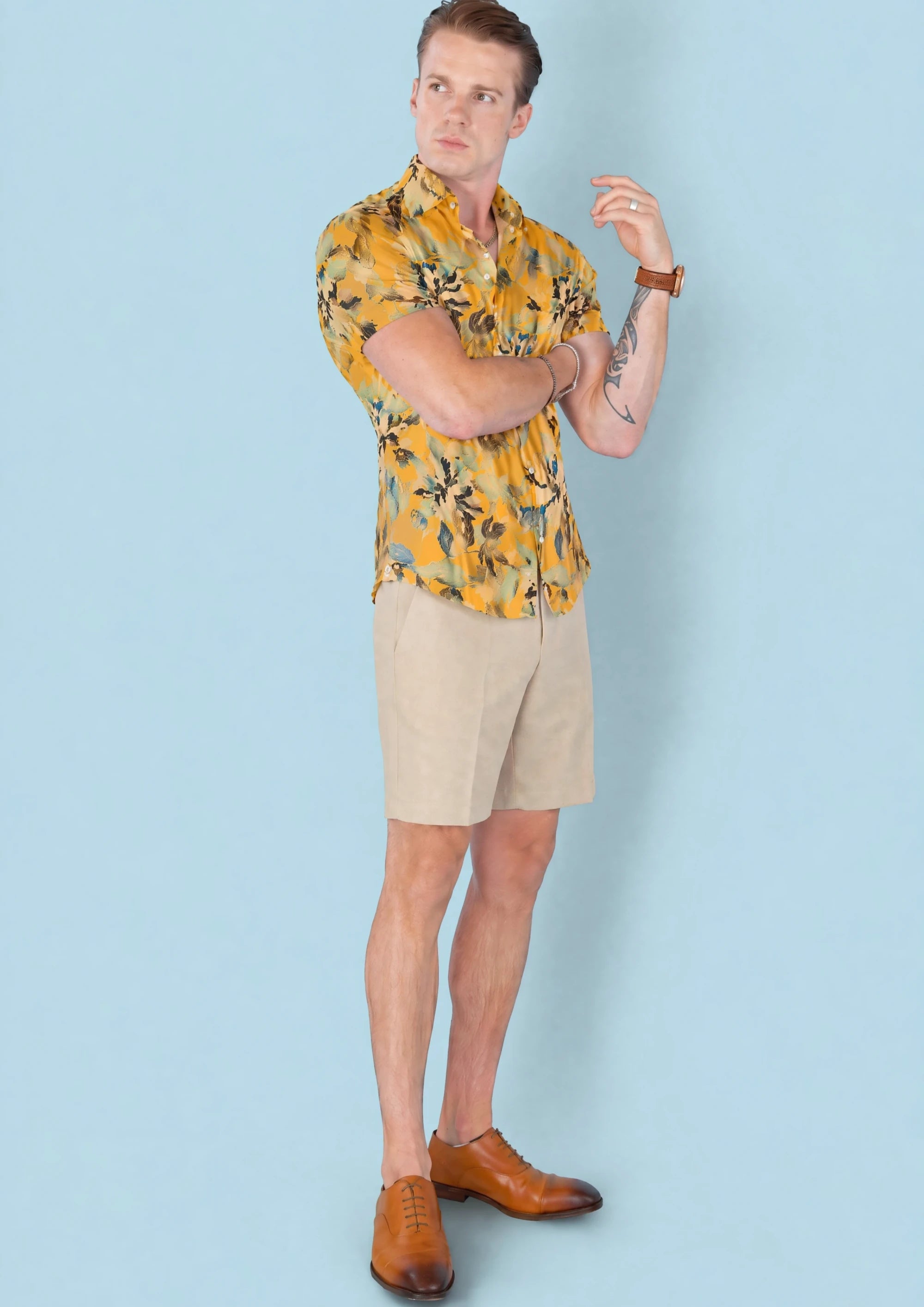 Marigold Bloom Silk Shirt385