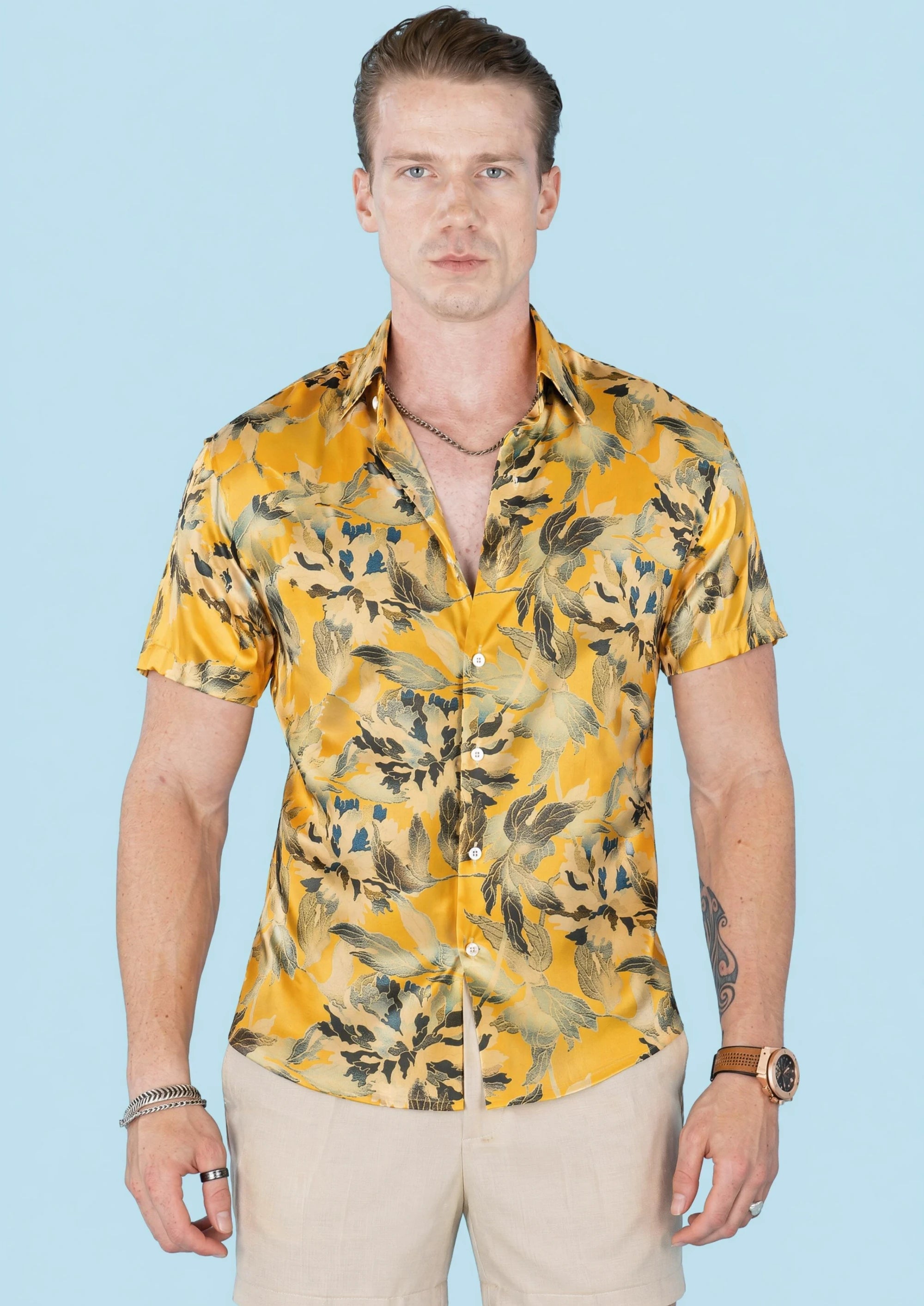 Marigold Bloom Silk Shirt304