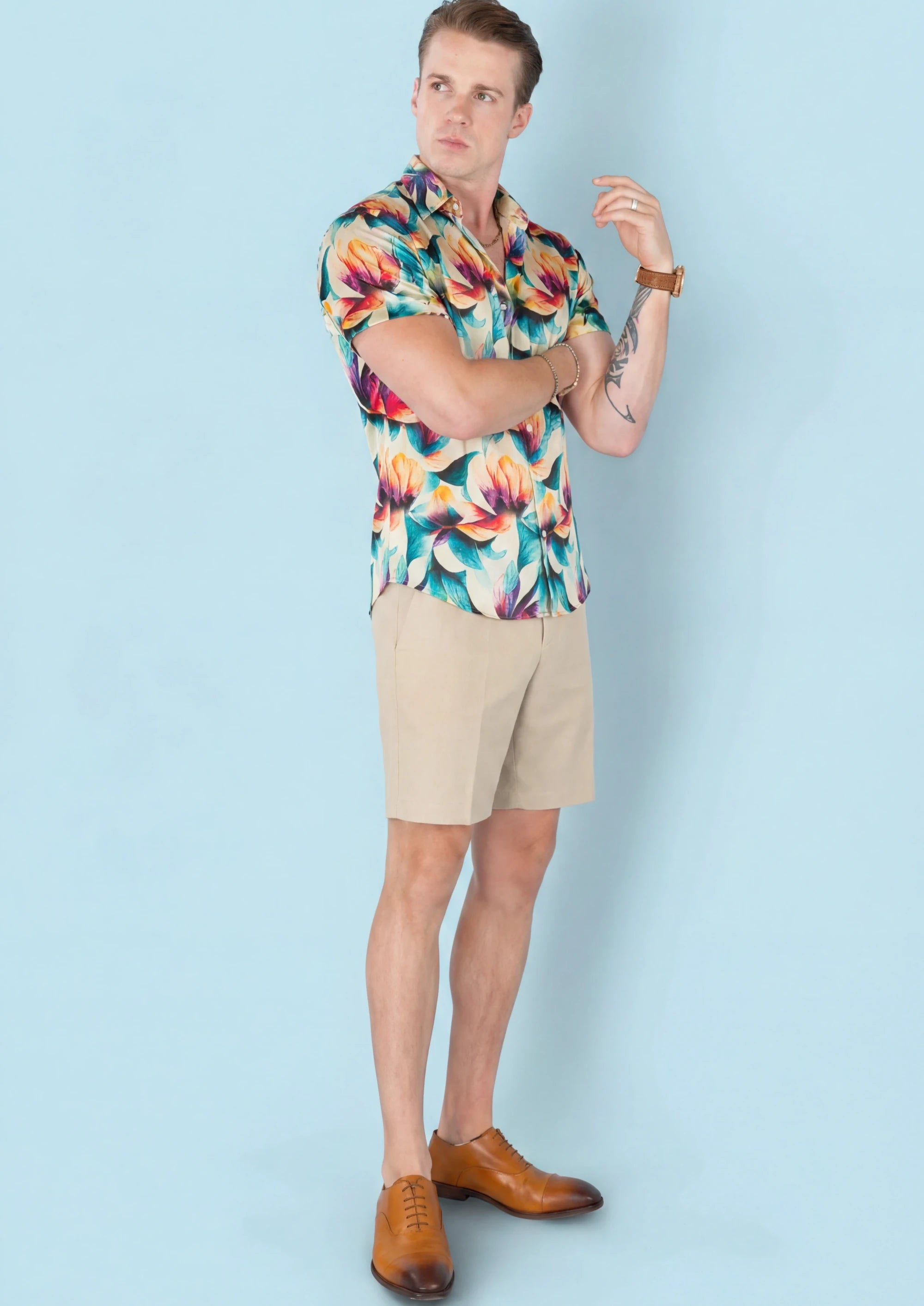 Tropic Lotus Silk Shirt608