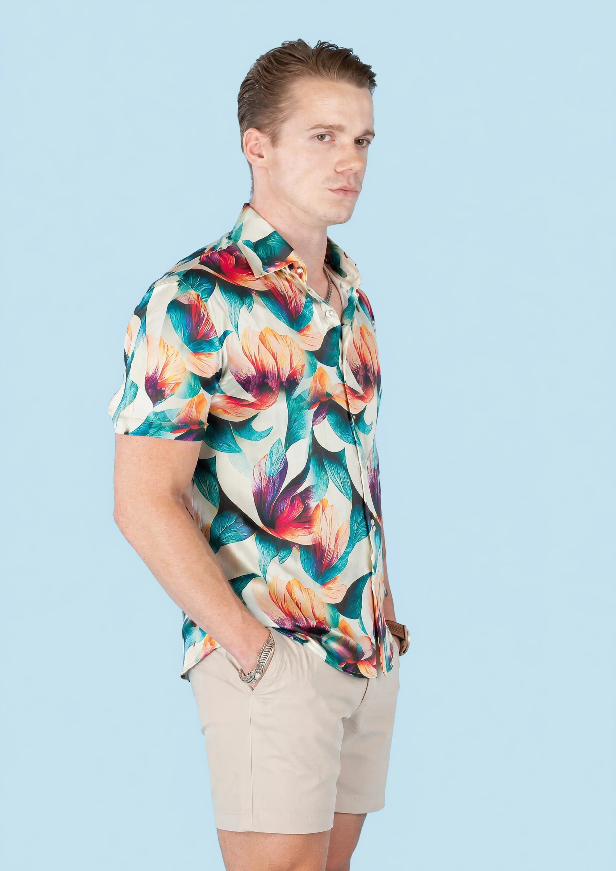 Tropic Lotus Silk Shirt901