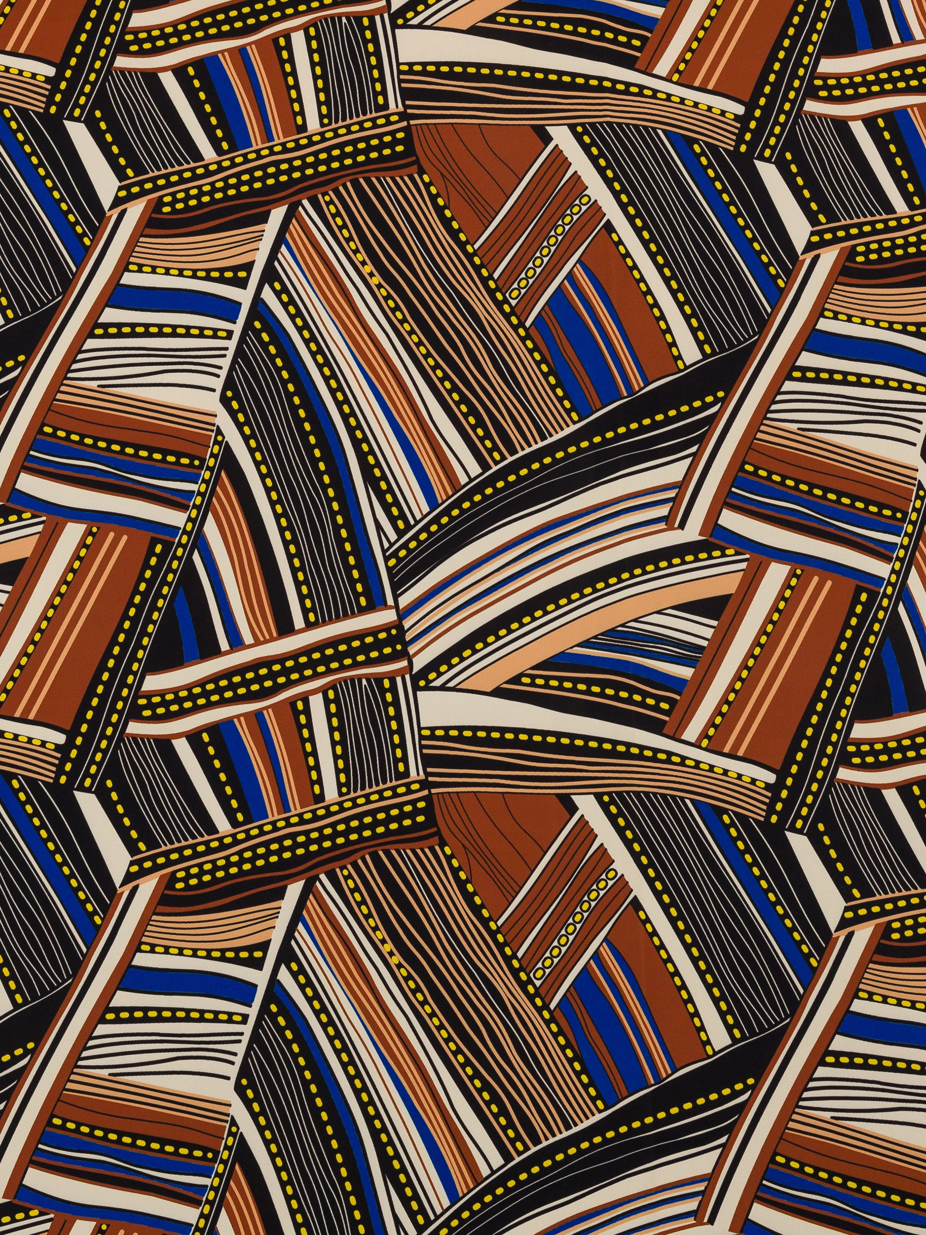 Nomad Stripe Silk Shirt - fabric close-up831