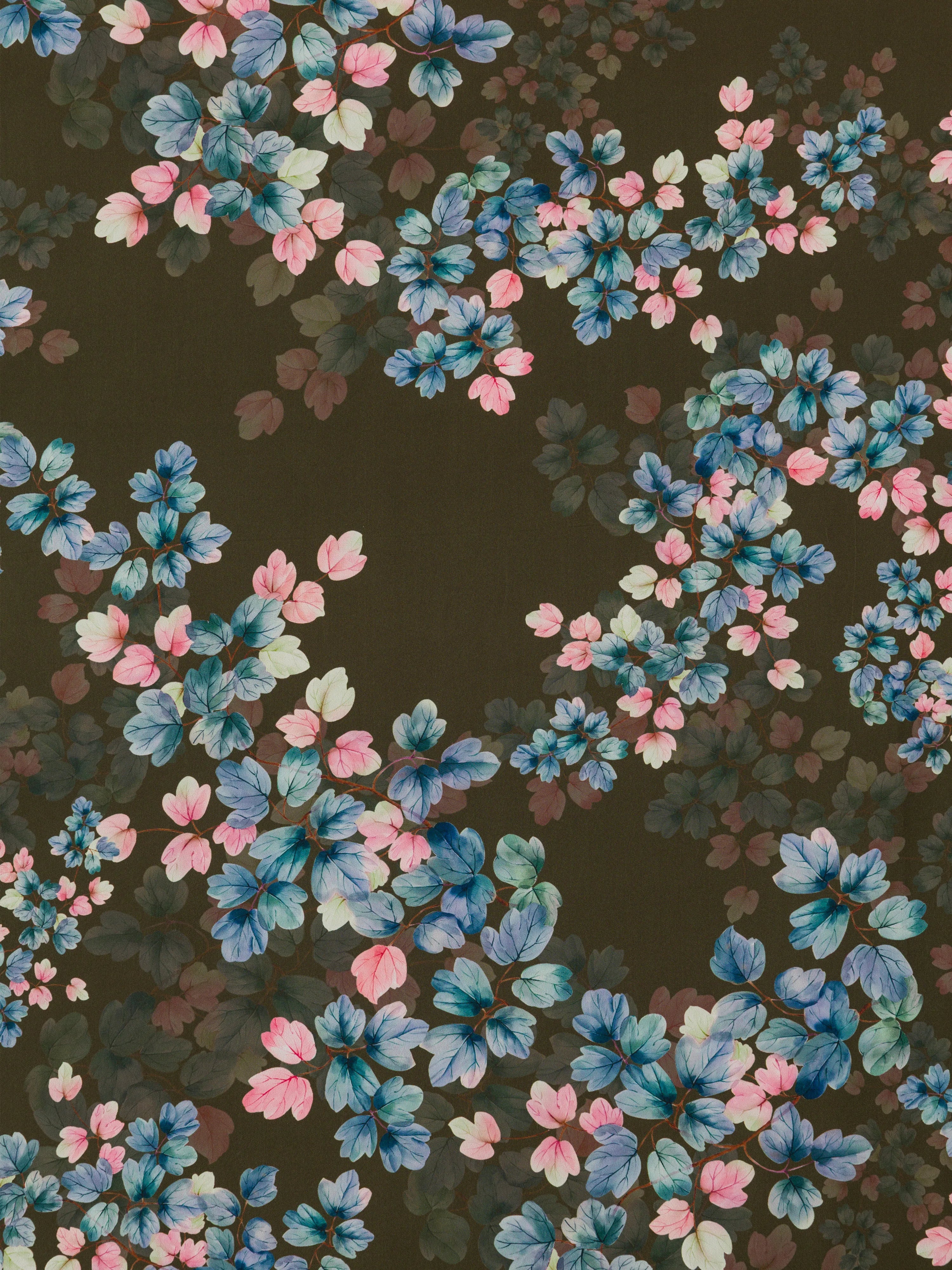 Olive Grove Silk Shirt - fabric close-up584