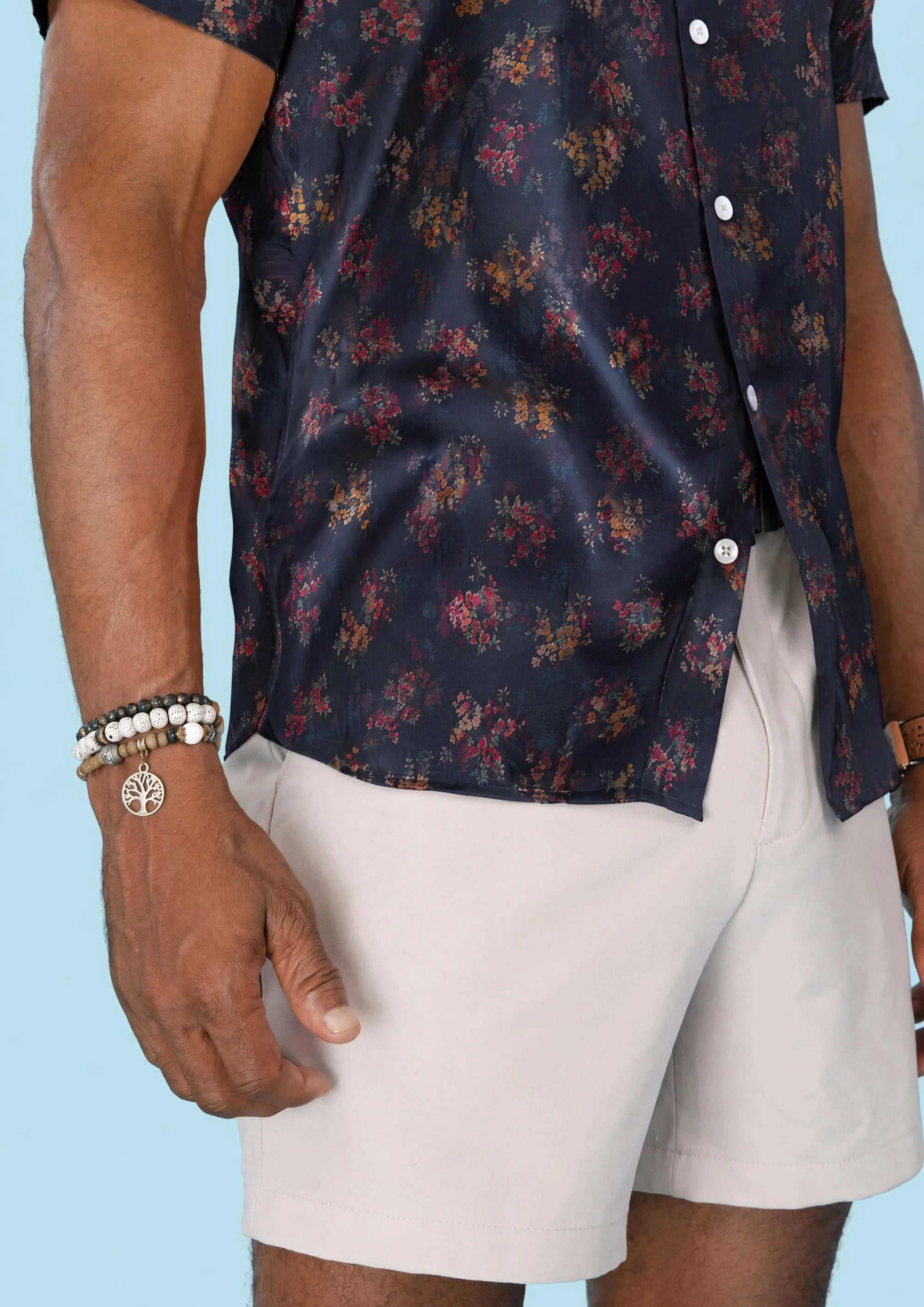 Midnight Bloom Silk Shirt - fit detail69