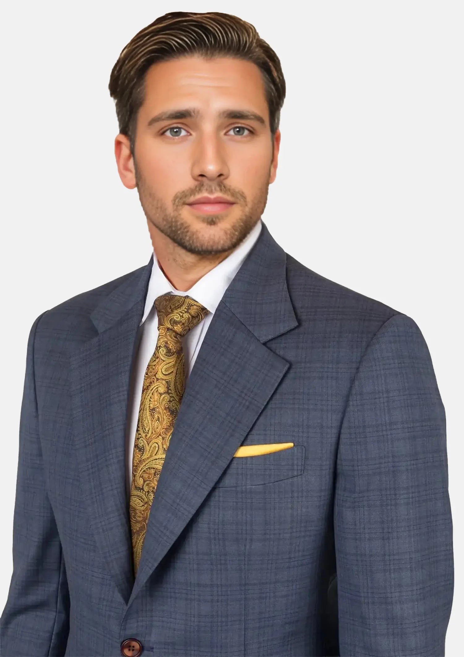 Twilight Blue Plaid Suit772
