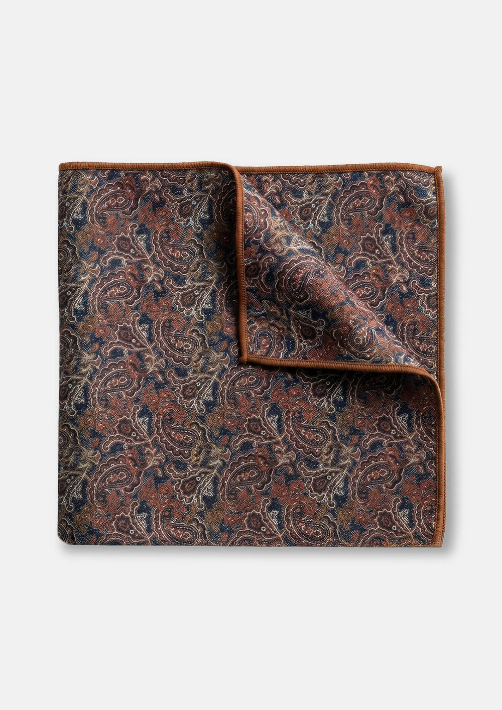 Indigo Heritage Paisley Pocket Square619