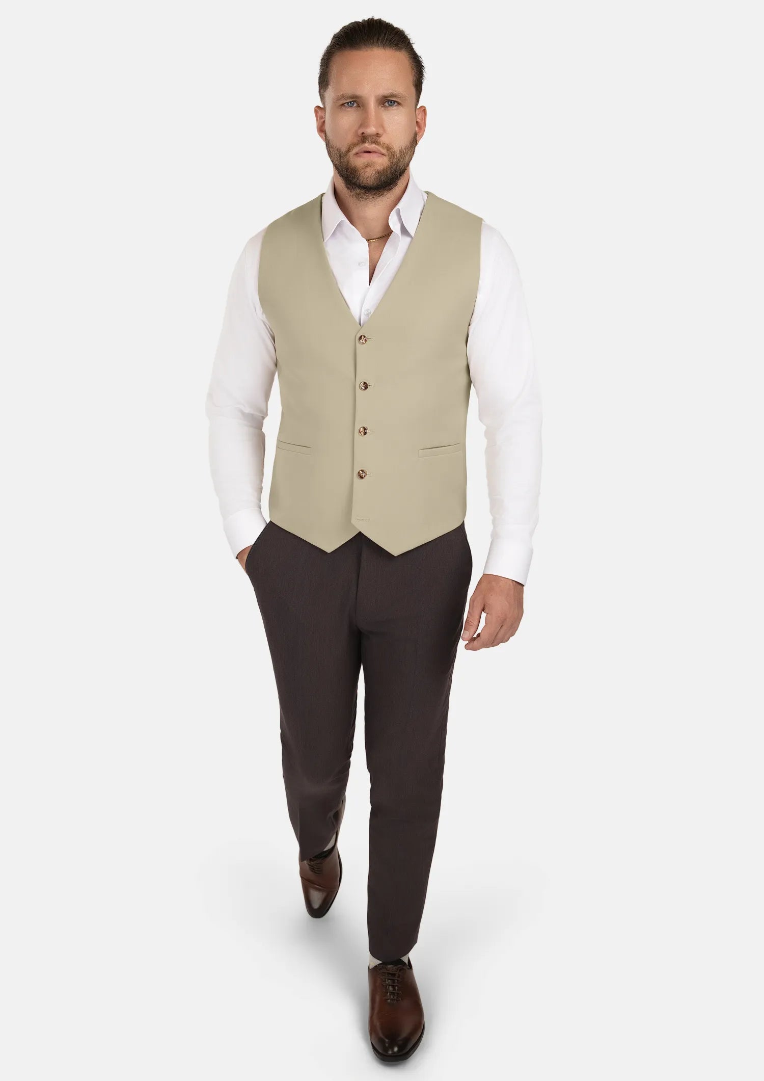 Dune Beige Cotton Vest