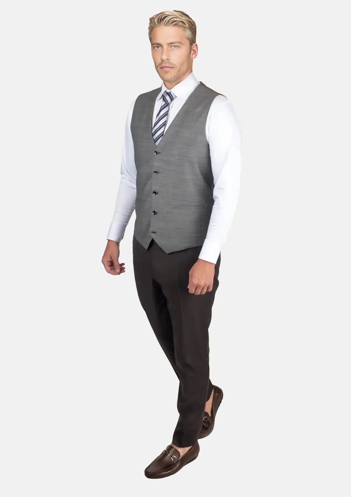 Granite Grey Birdseye Vest592