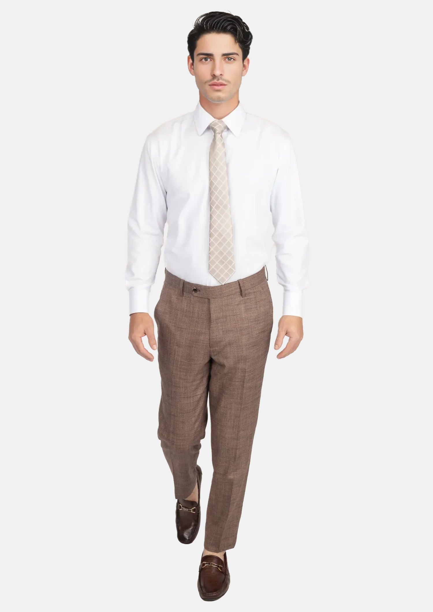Tawny Brown Hopsack Pants847