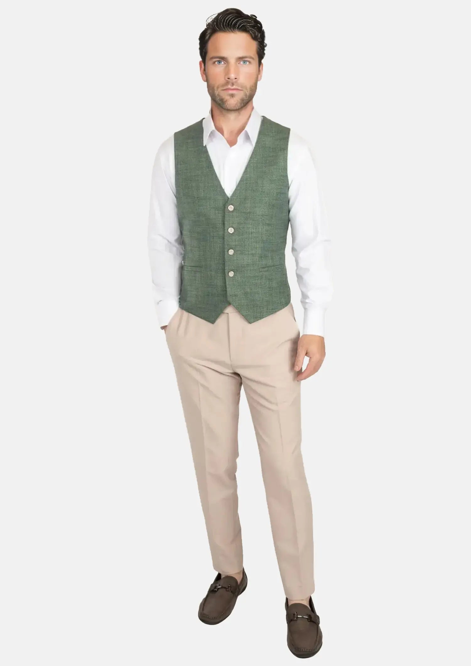 Aspen Green Hopsack Vest428