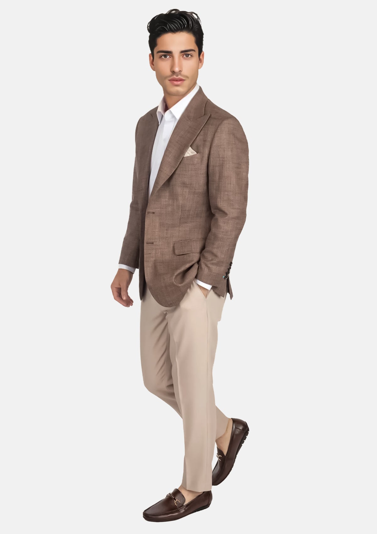 Tawny Brown Hopsack Jacket656