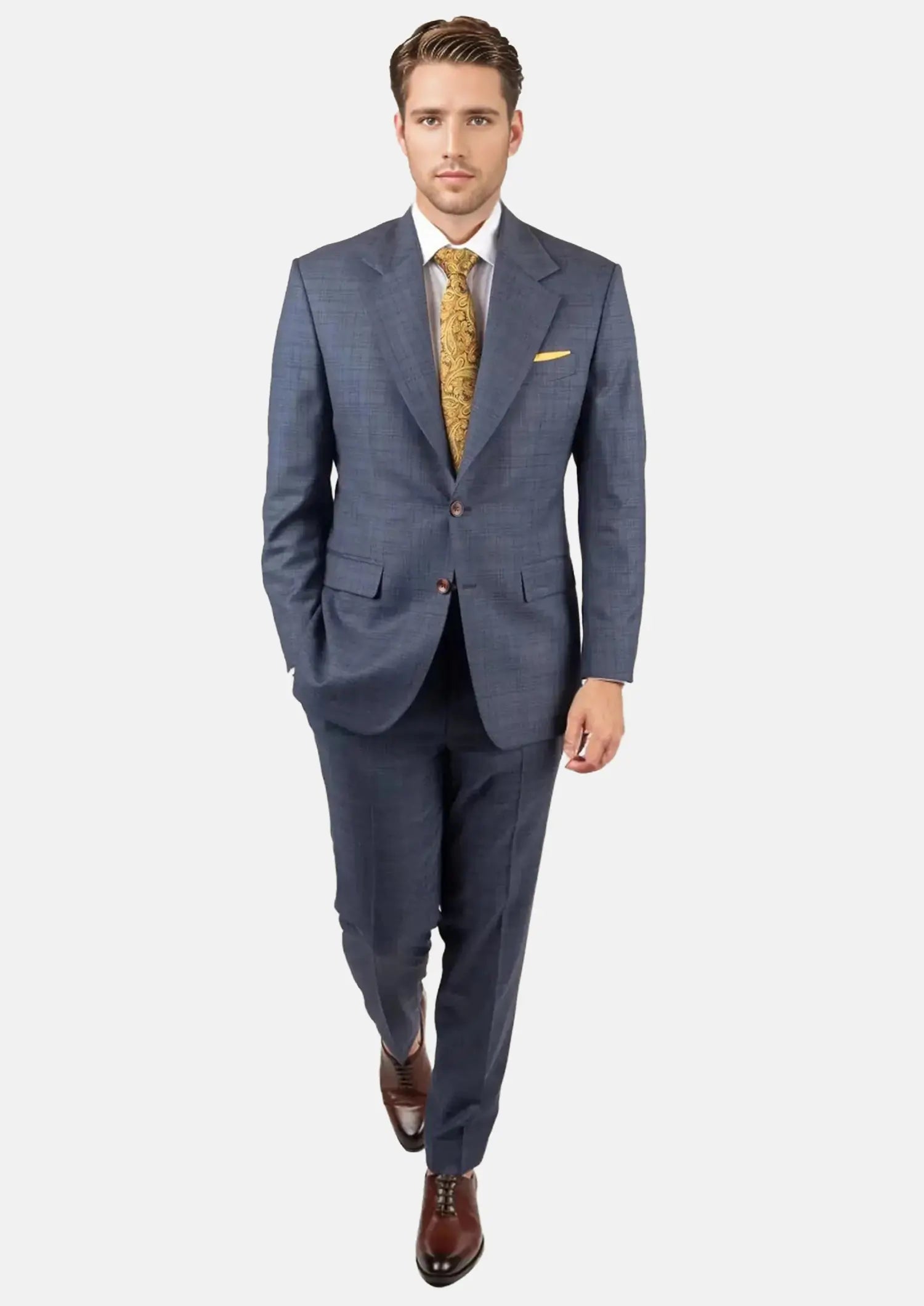 Twilight Blue Plaid Suit91