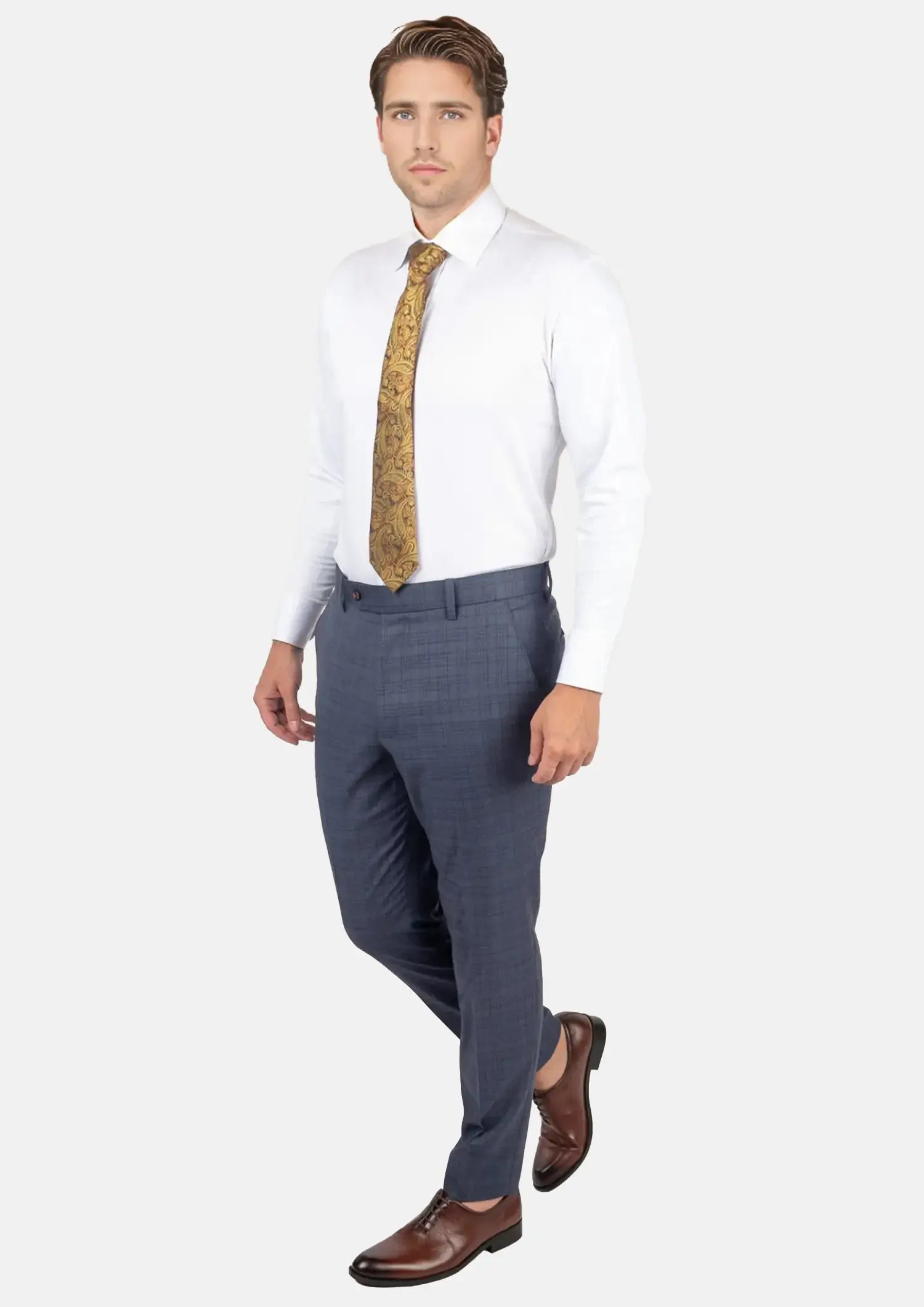 Twilight Blue Plaid Pants443