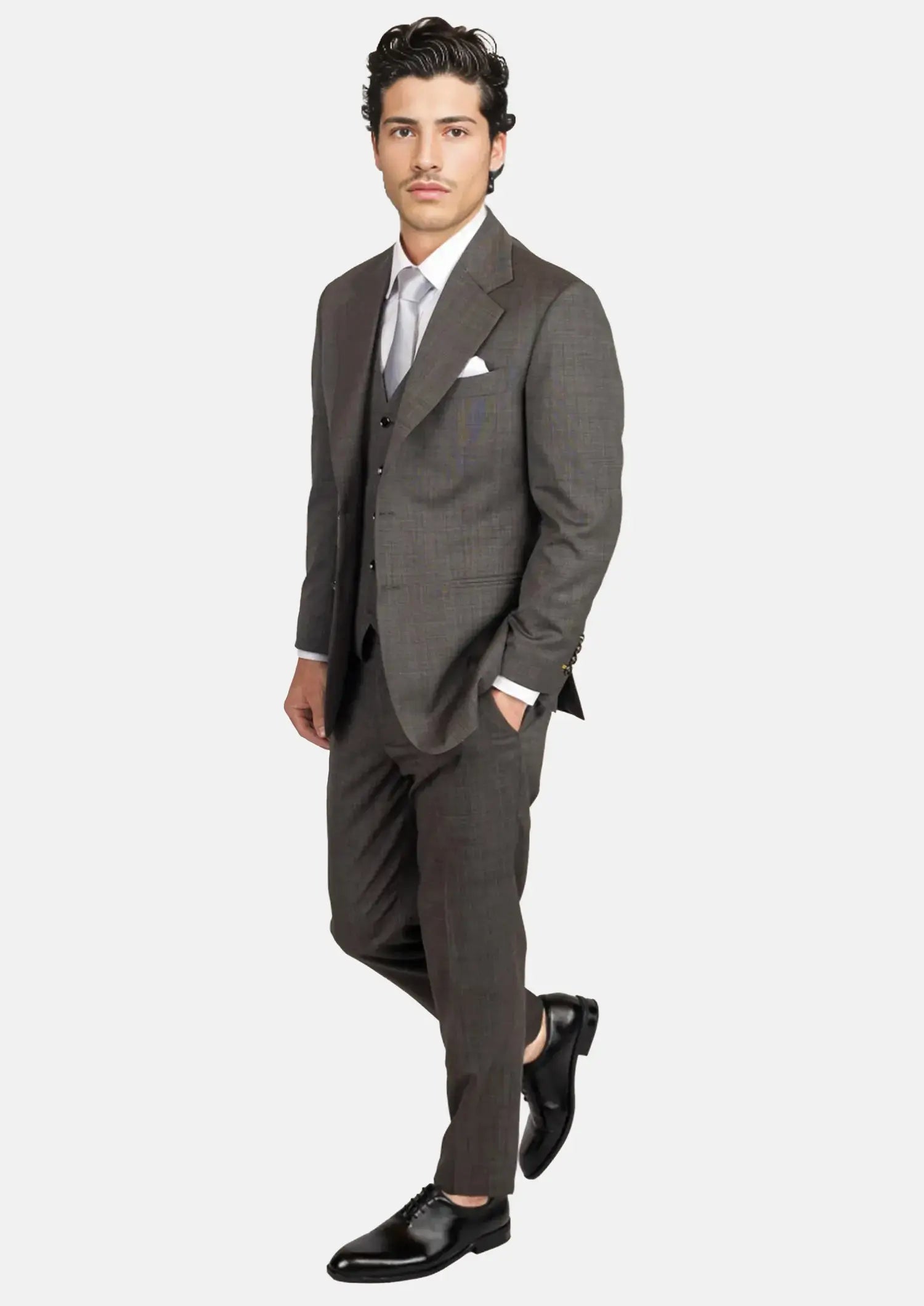 Ellis Carbon Grey Pindot Suit661