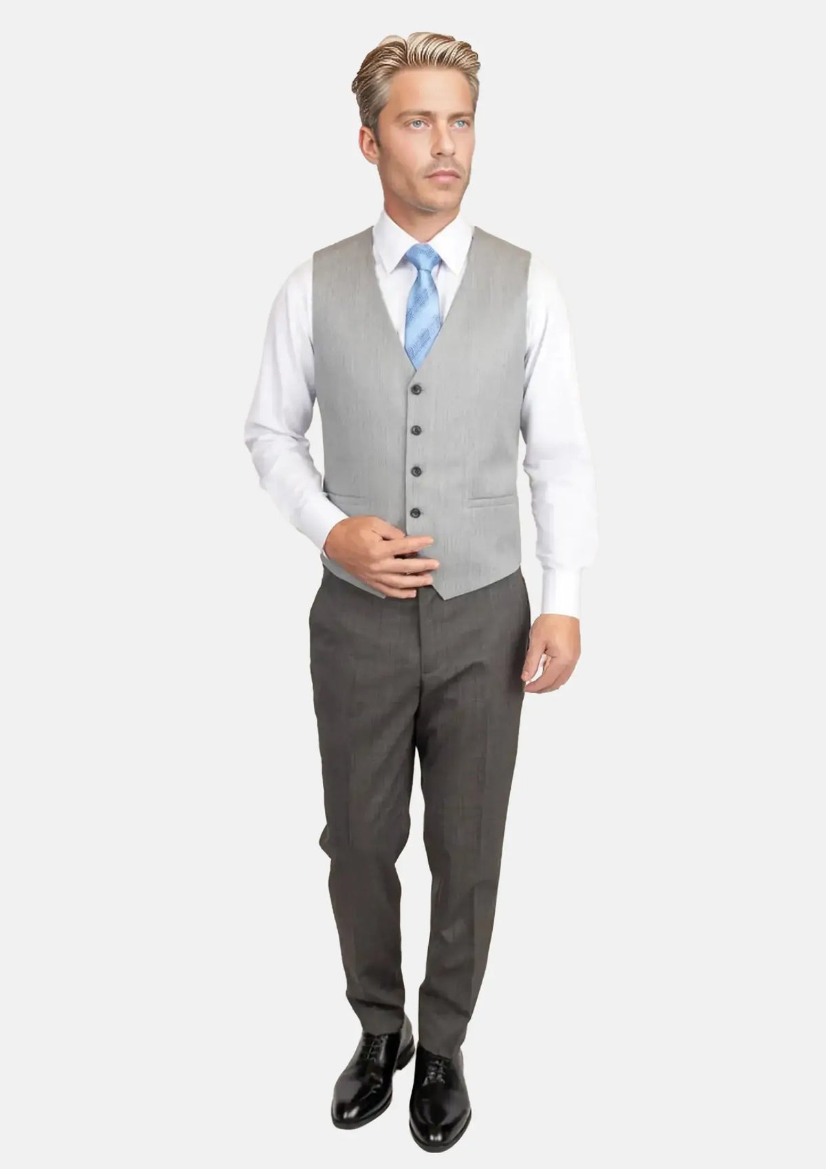 Glacier Grey Twill Vest98