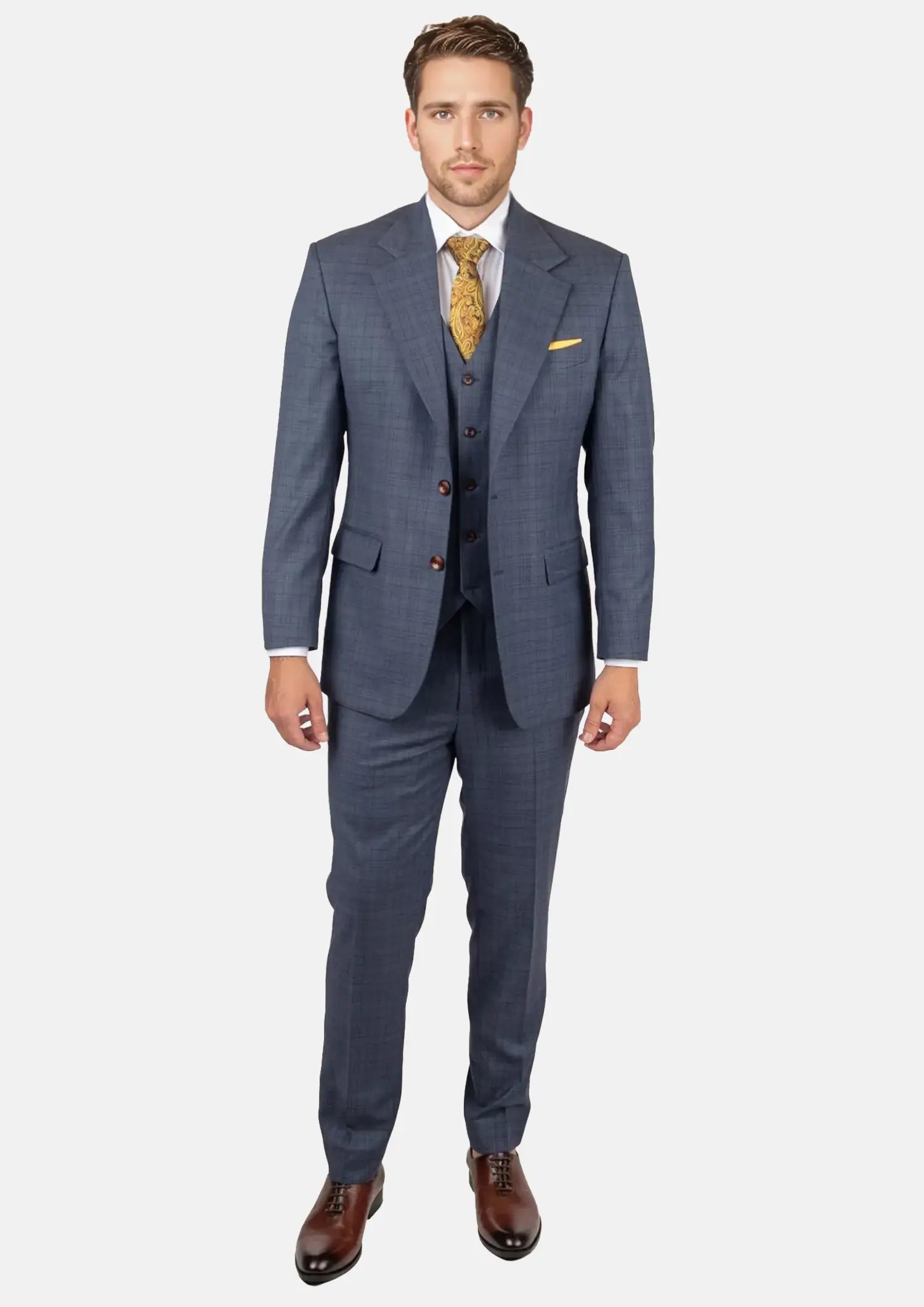 Twilight Blue Plaid Suit701