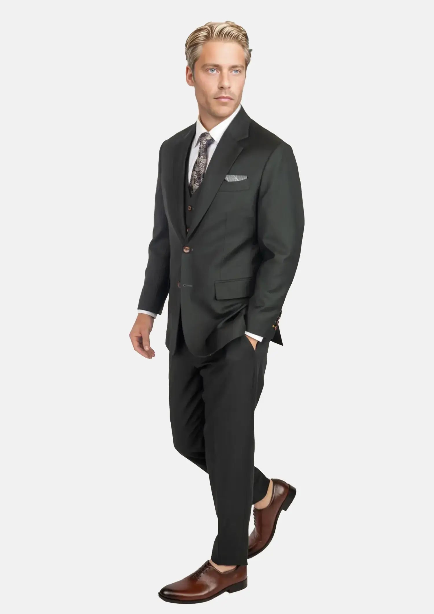 Dark Green Twill Suit501