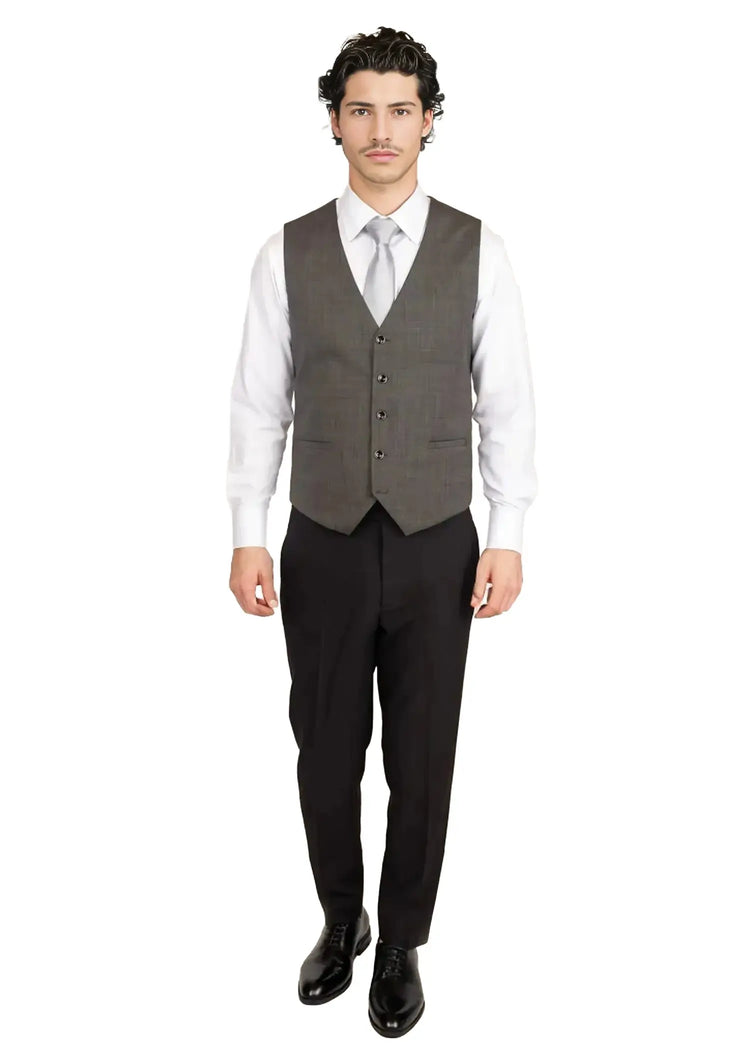 Carbon Grey Pindot Vest336