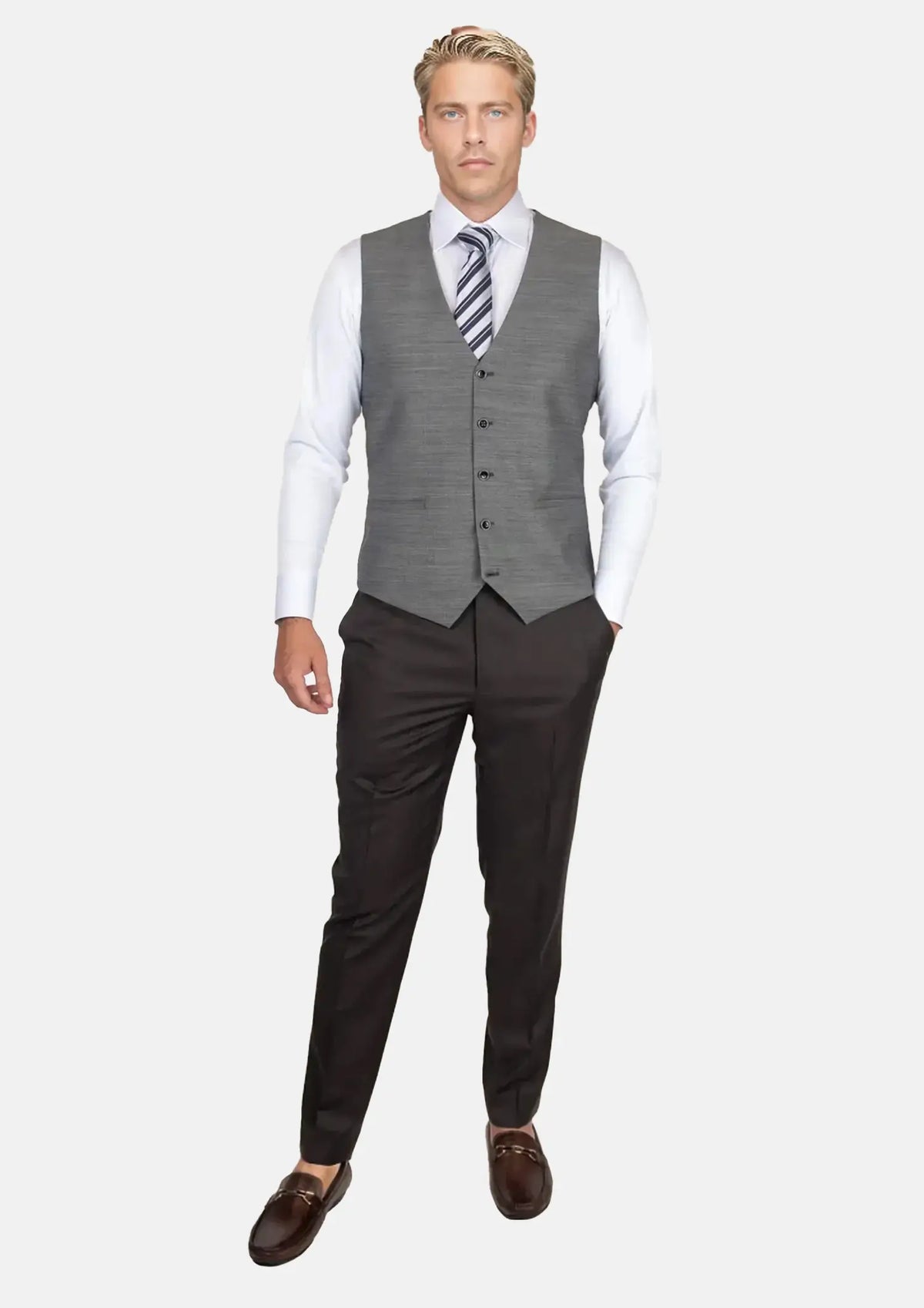 Granite Grey Birdseye Vest769