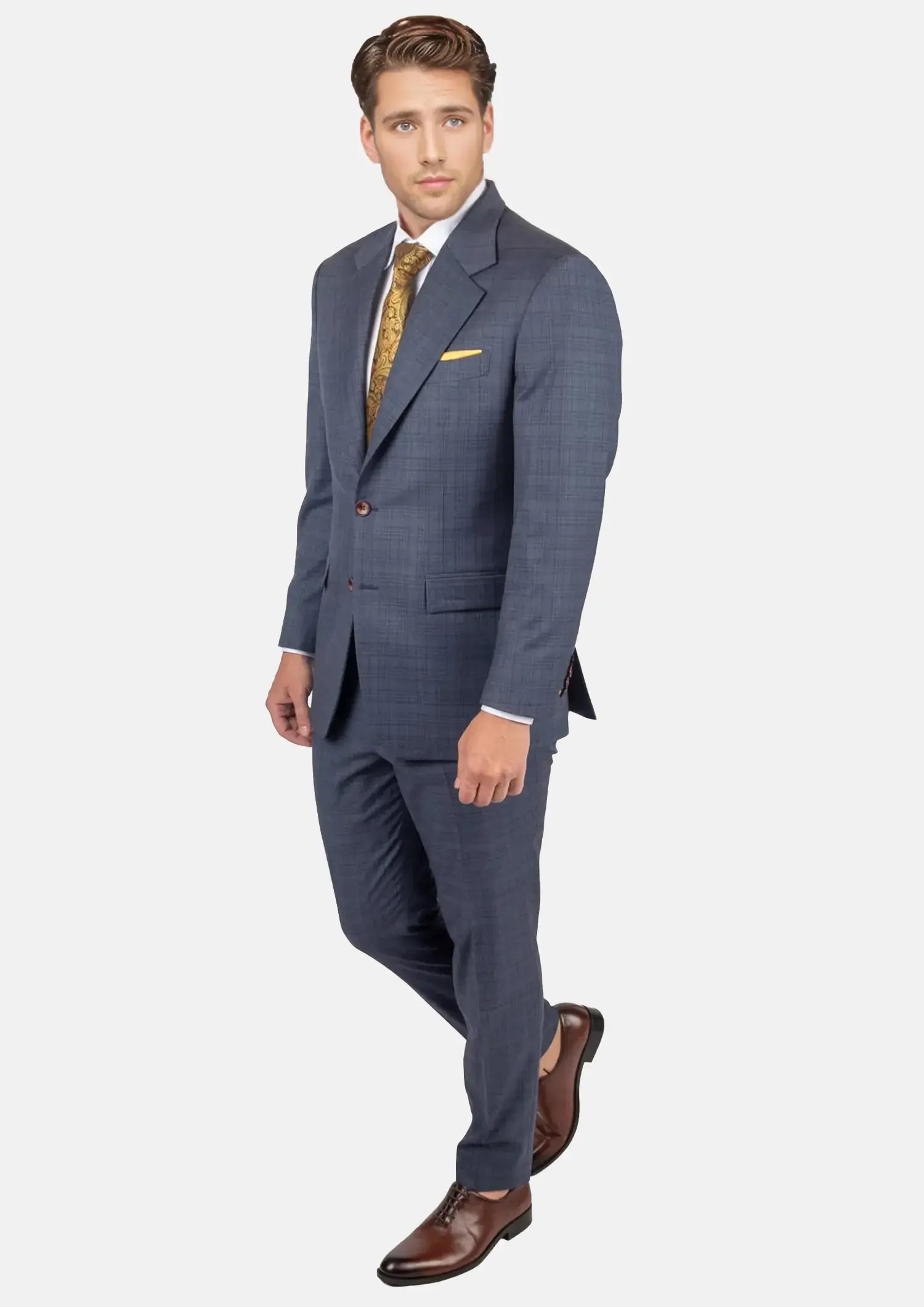 Twilight Blue Plaid Suit452