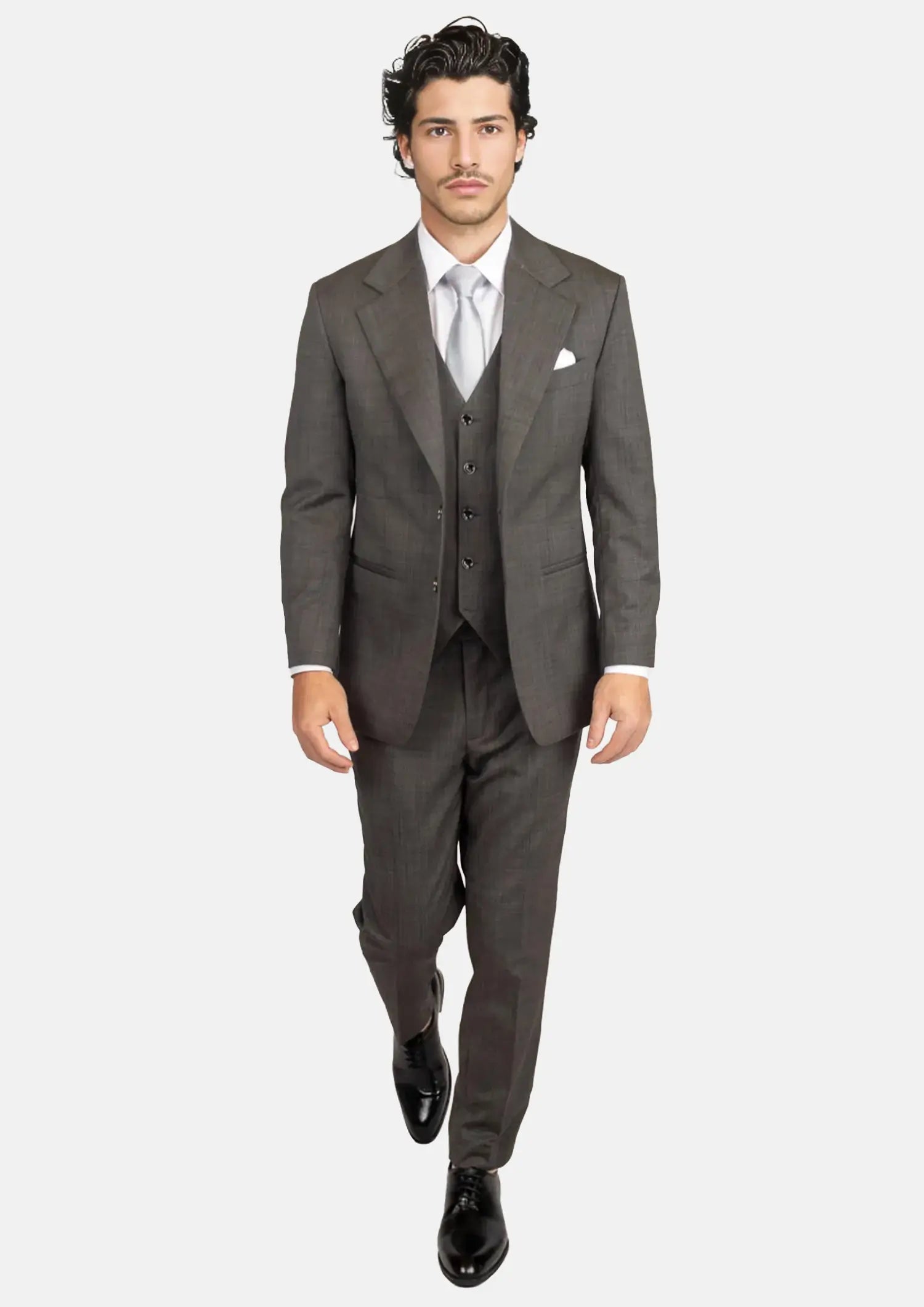 Ellis Carbon Grey Pindot Suit112