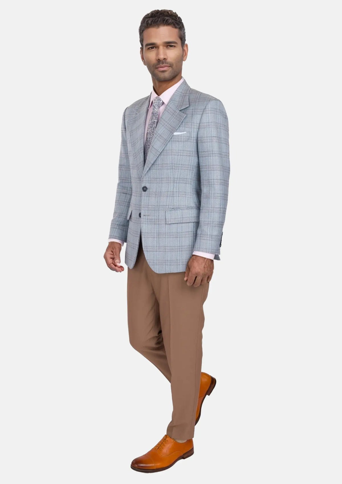 Polo Blue Glen Plaid Bamboo Jacket608