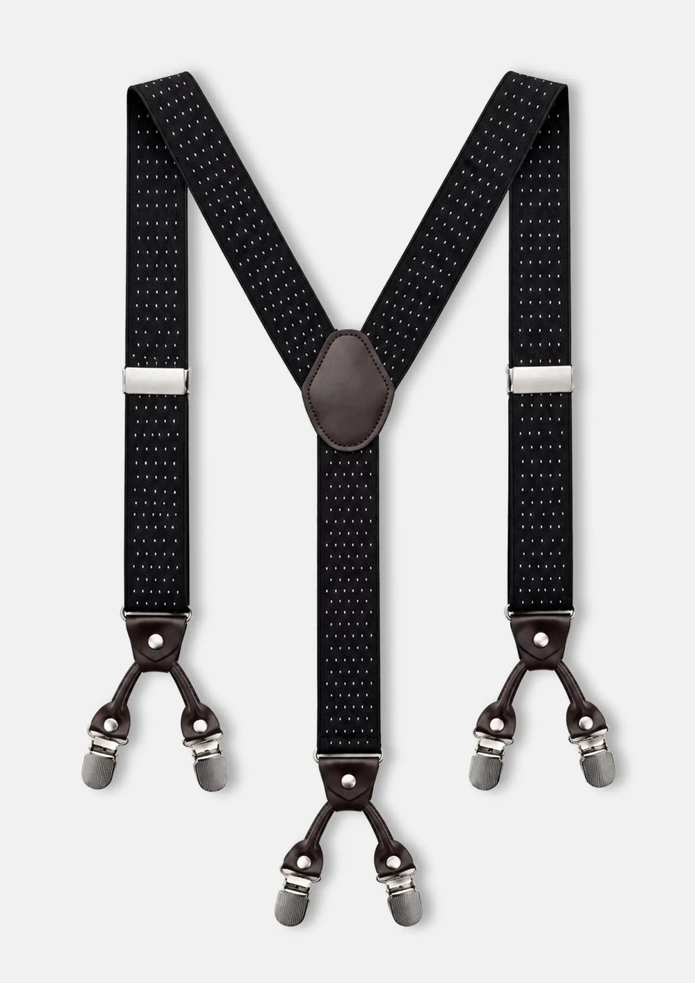 Black Pin Dot Suspenders917