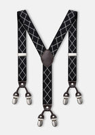 Black Diamond Grid Suspenders - full Y-back view with six clips327