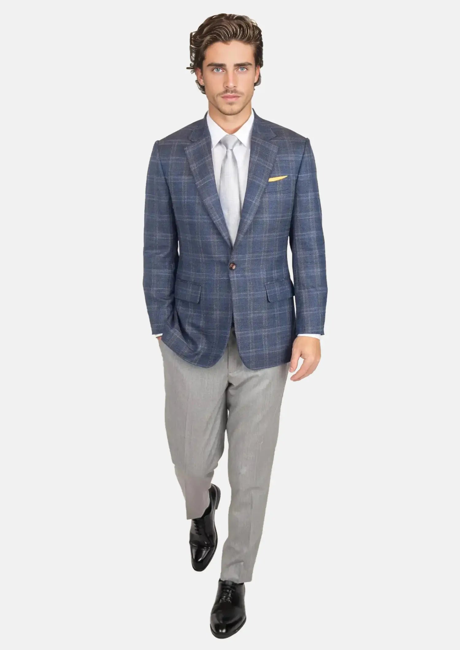 Deep Cobalt Blue Plaid Jacket665
