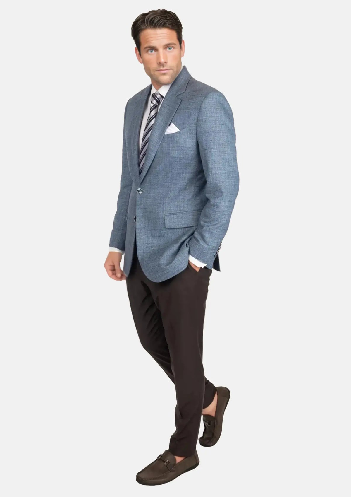 Astor Mid Blue Hopsack Jacket131