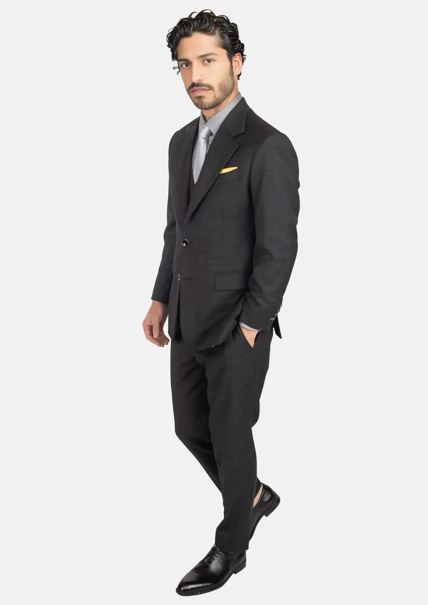 Ellis Black Pindot Suit348