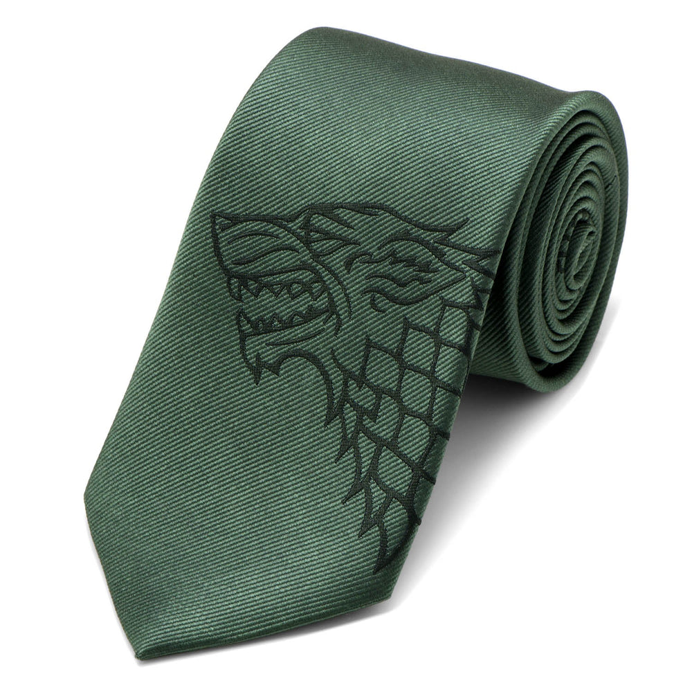 Game of Thrones Stark Direwolf Green Men's Tie438