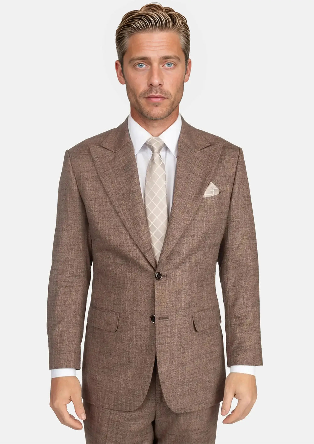 Tawny Brown Hopsack Suit881