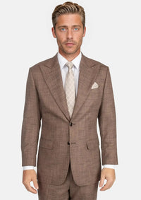 Tawny Brown Hopsack Suit