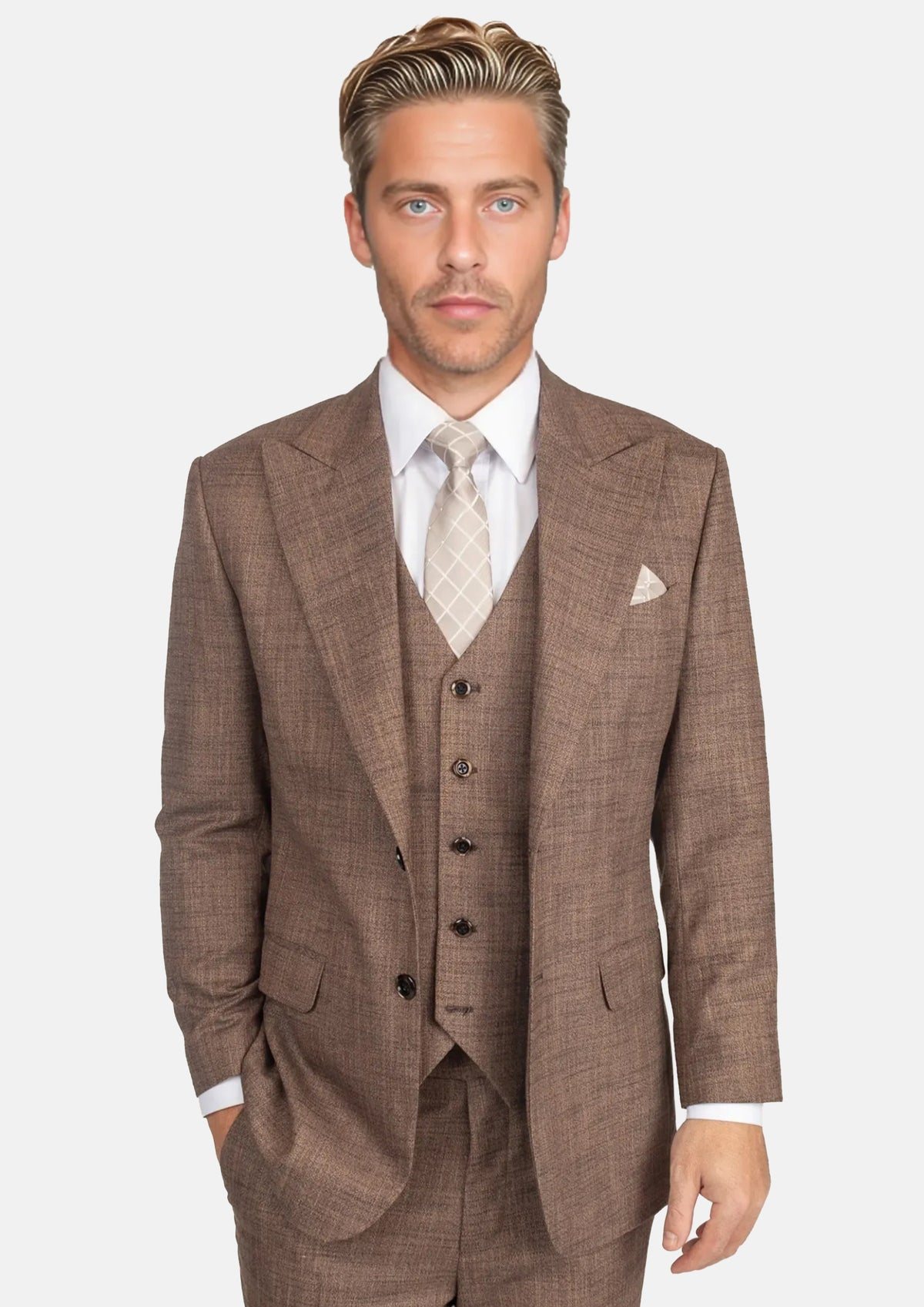 Tawny Brown Hopsack Suit726