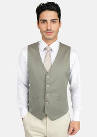 Verona Sage Twill Vest