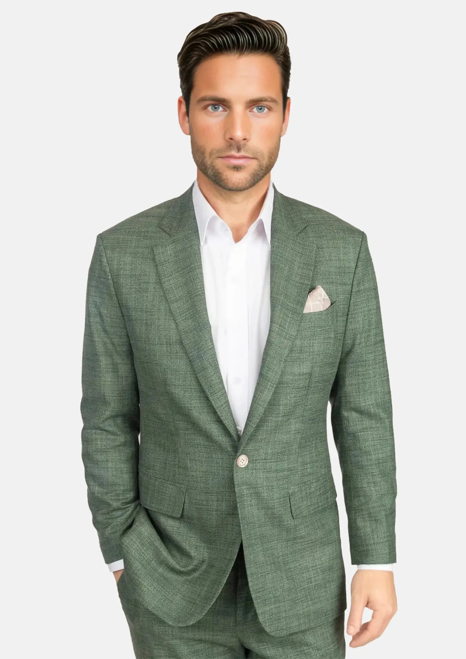 Aspen Green Hopsack Suit754