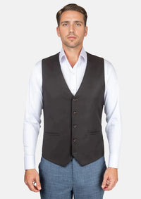 Sable Brown Twill Vest