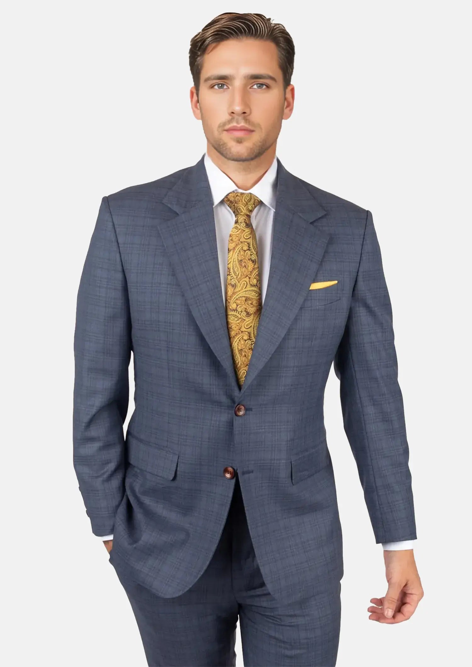 Twilight Blue Plaid Suit934