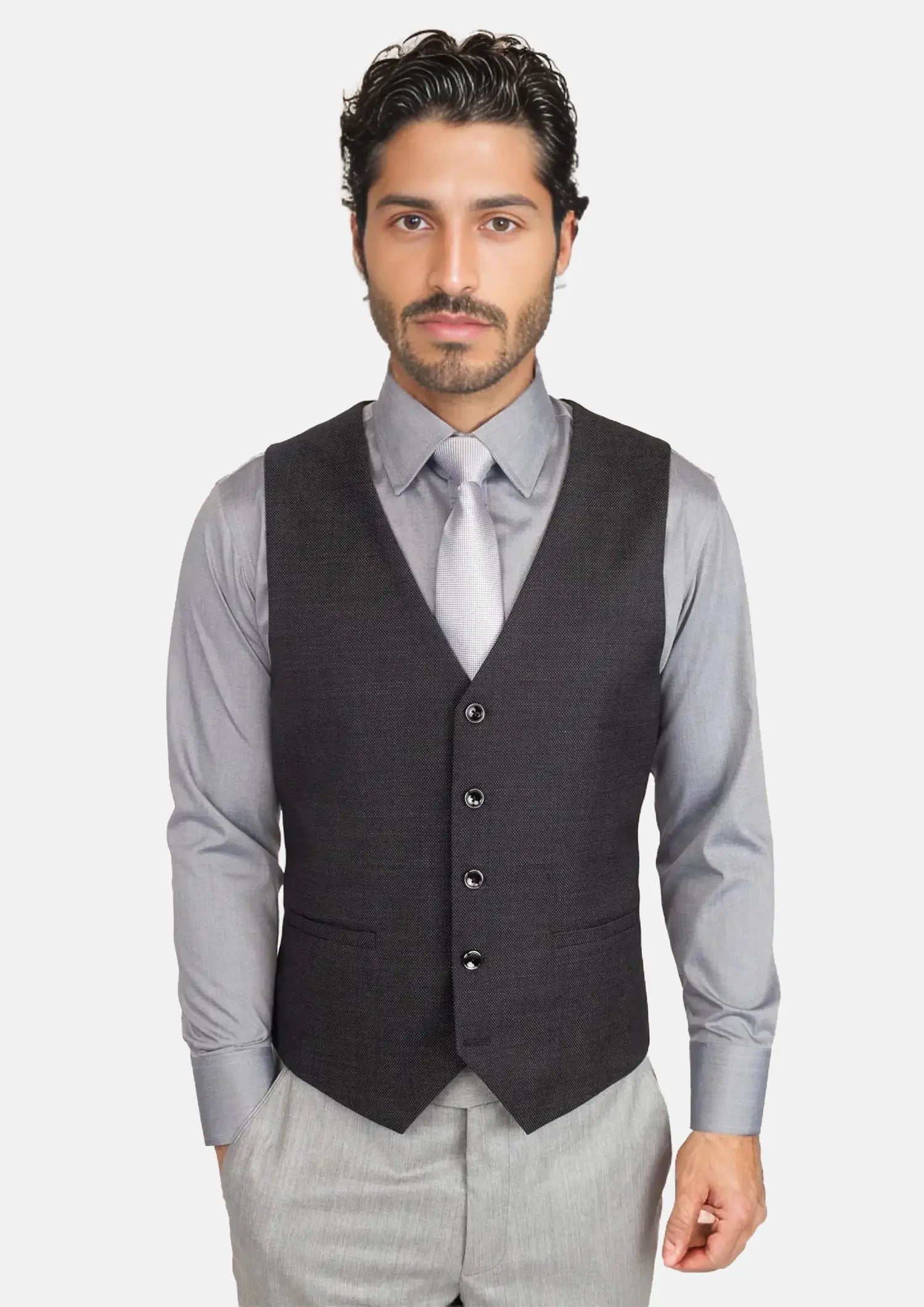 Black Pindot Vest308