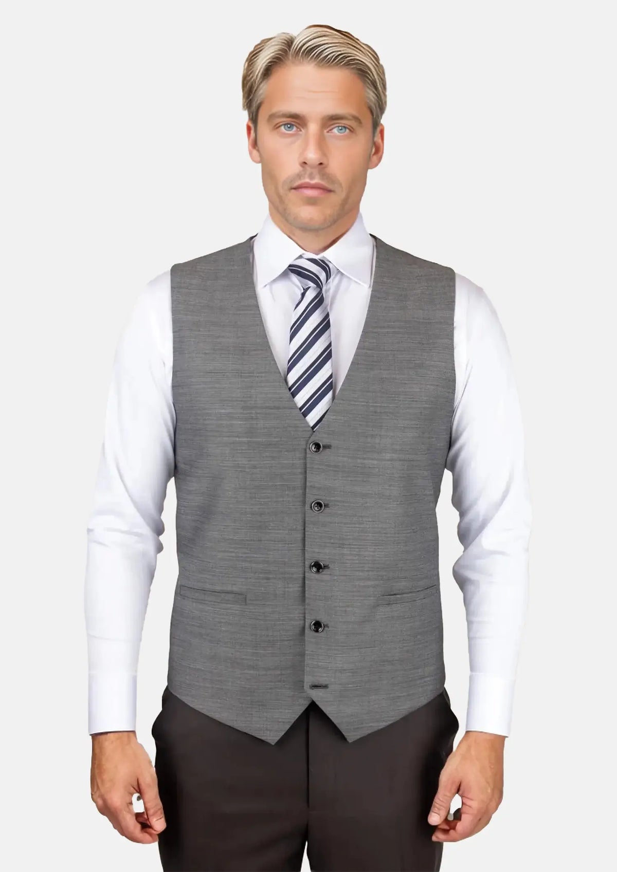 Granite Grey Birdseye Vest463
