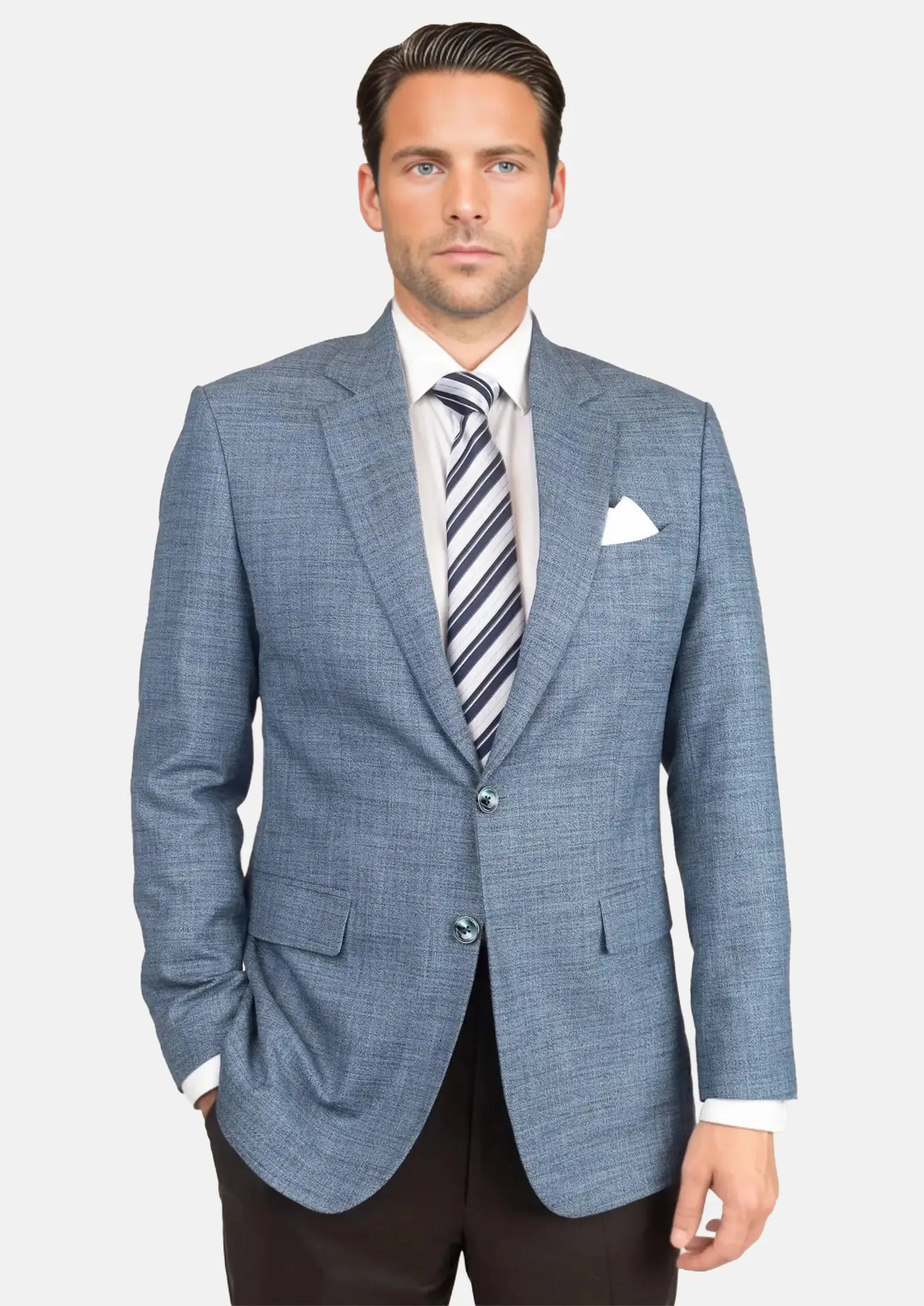 Astor Mid Blue Hopsack Jacket834