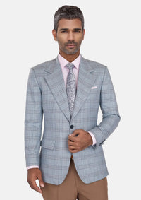 Polo Blue Glen Plaid Bamboo Jacket