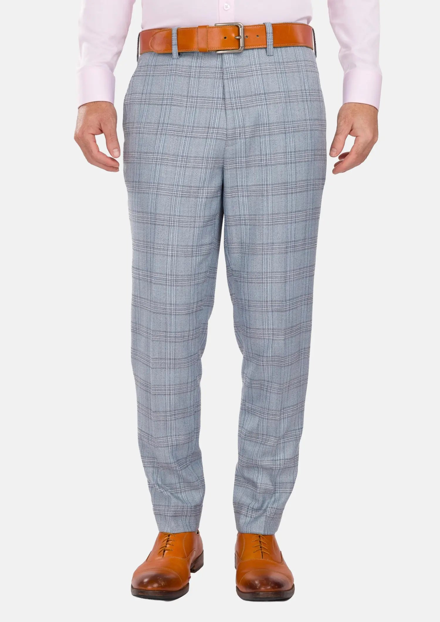 Polo Blue Glen Plaid Bamboo Pants578