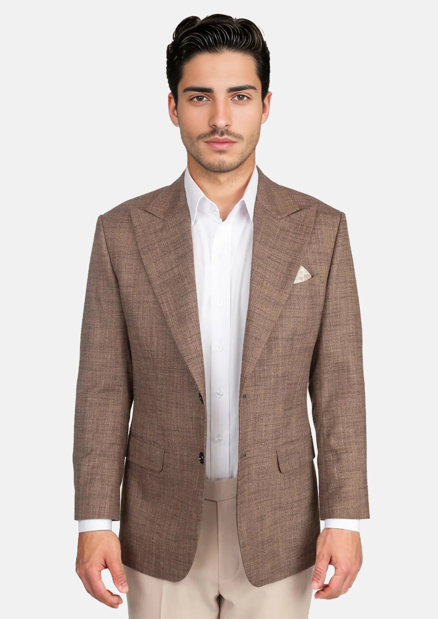 Tawny Brown Hopsack Jacket717