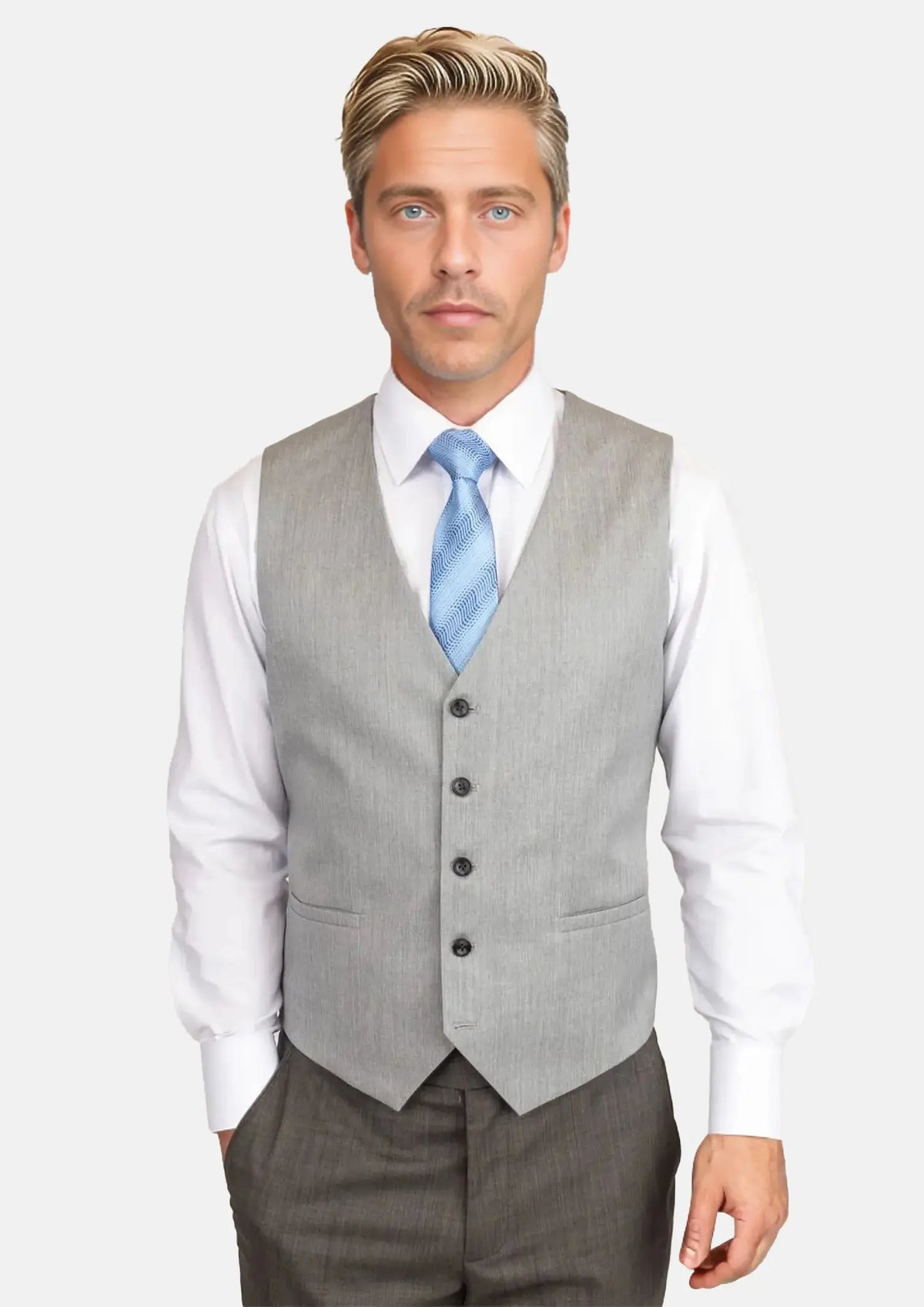 Glacier Grey Twill Vest392