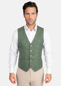 Aspen Green Hopsack Vest